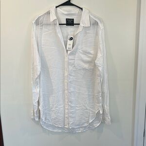 A&F White Button Down Shirt